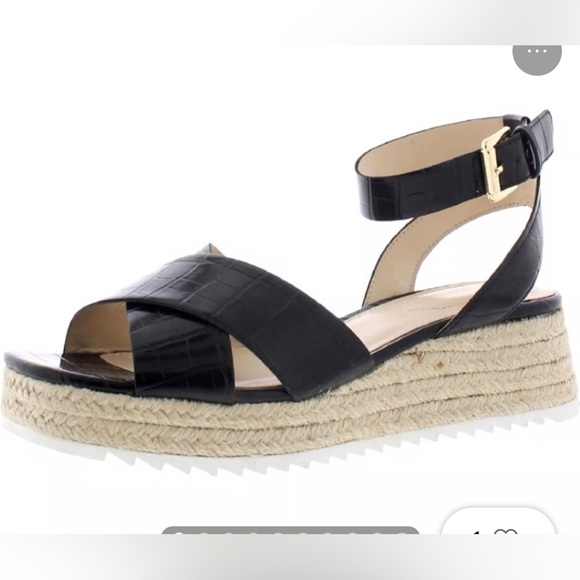 Liz Claiborne Womens Eastside White Square Toe Wedge Sandals Shoes New - Picture 14 of 16